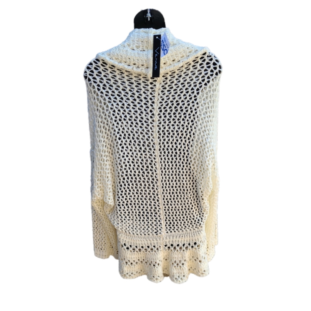 VENUE OFF WHITE CROCHET CARDIGAN NWT - Picture 3 of 5